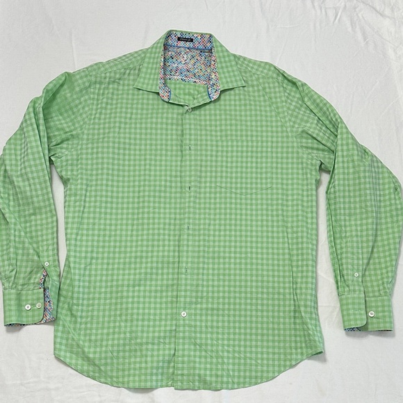 Bugatchi Other - Bugatchi Light Green Gingham Button Down Shirt